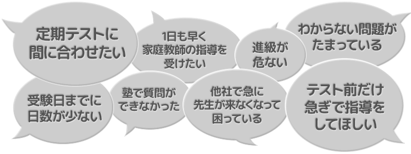 東京_最短本日に来てくれる家庭教師。1回だけもOK!最後の追い込みだー